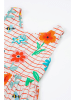 Frugi Sukienka "Delphi" w kolorze czerwono-turkusowo-białym