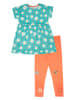Frugi 2tlg. Outfit "Delilah" in Türkis/ Orange/ Weiß