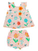 Frugi 2tlg. Outfit "Lani" in Rot/ Creme/ Pink