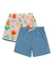 Frugi Wendeshorts "Marigold" in Blau/ Rot/ Weiß