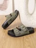 Sixth Sens Pantoletten in Khaki
