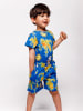 Småfolk Shorts "Seeräuberkarte" in Blau/ Gelb