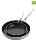 GREENPAN 2er-Set: Bratpfannen in Silber