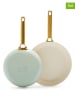 GREENPAN 2er-Set: Bratpfannen in Grün/ Beige