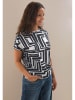 Cecil Shirt in Weiß/ Dunkelblau
