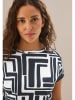 Cecil Shirt in Weiß/ Dunkelblau