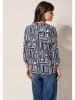 Cecil Bluse in Weiß/ Dunkelblau