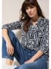Cecil Bluse in Weiß/ Dunkelblau