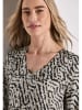 Street One Kleid in Beige/ Schwarz