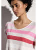 Street One Shirt in Weiß/ Rot/ Pink