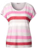 Street One Shirt in Weiß/ Rot/ Pink