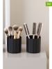 Violeta Home Organizery (2 szt.) w kolorze czarnym - wys. 11 x Ø 10 cm