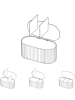 Violeta Home Organizery (4 szt.) w kolorze jasnoróżowym - 24,5 x 9 x 10,5 cm
