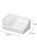 Violeta Home Organizer w kolorze szarym na przybory do makijażu - 34,3 x 16 x 21,3 cm