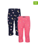 Blue Seven 2-delige set: caprileggings roze/donkerblauw/meerkleurig
