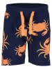 Blue Seven Shorts in Dunkelblau/ Orange