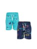 Blue Seven 2er Set: Shorts in Dunkelblau/ Türkis/ Bunt