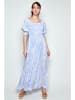 H.H.G. Kleid in Hellblau/ Weiß