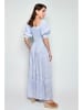 H.H.G. Kleid in Hellblau/ Weiß