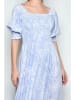 H.H.G. Kleid in Hellblau/ Weiß