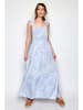 H.H.G. Kleid in Hellblau/ Weiß