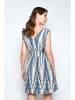 H.H.G. Kleid in Creme/ Dunkelblau