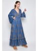 H.H.G. Kleid in Blau/ Gold