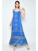H.H.G. Kleid in Blau/ Gold