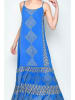 H.H.G. Jurk blauw/goudkleurig