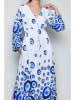 H.H.G. Jurk blauw/wit