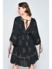 H.H.G. Kleid in Schwarz/ Gold
