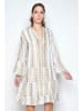 H.H.G. Kleid in Weiß/ Beige