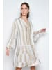 H.H.G. Kleid in Weiß/ Beige