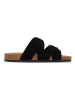 s.Oliver Leren slippers zwart
