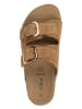s.Oliver Leren slippers lichtbruin