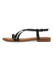 s.Oliver Leren sandalen zwart