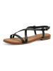 s.Oliver Leder-Sandalen in Schwarz