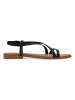 s.Oliver Leren sandalen zwart