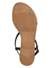s.Oliver Leder-Sandalen in Schwarz