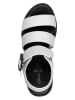 s.Oliver Sandalen in Weiß/ Schwarz
