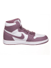 Nike Leder-Sneakers "Air Jordan 1 Retro High" in Weiß/ Lila