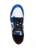 Nike Leder-Sneakers "Air Jordan 1 Low" in Weiß/ Blau/ Schwarz