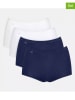 Sloggi Pełne figi high waist (4 pary) w kolorze granatowym i białym
