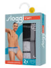 Sloggi 2er-Set: Slips "Start" in Schwarz/ Grau