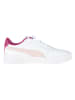 Puma Leder-Sneakers "Carina 2.0" in Weiß/ Pink/ Rosa