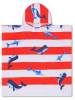 Swim Essentials Poncho ''Ocean'' in Rot/ Weiß - (L)65 x (B)65 cm