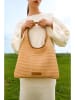 maison héritage PARIS Schultertasche "Mald" in Beige - (B)38 x (H)47 cm