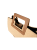 maison héritage PARIS Leder-Henkeltasche "Jane Paille" in Beige - (B)35 x (H)25 x (T)15 cm