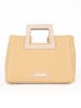 maison héritage PARIS Leder-Henkeltasche "Jini Paille" in Beige - (B)35 x (H)25 x (T)15 cm
