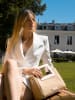 maison héritage PARIS Leder-Henkeltasche "Jini Paille" in Beige - (B)35 x (H)25 x (T)15 cm